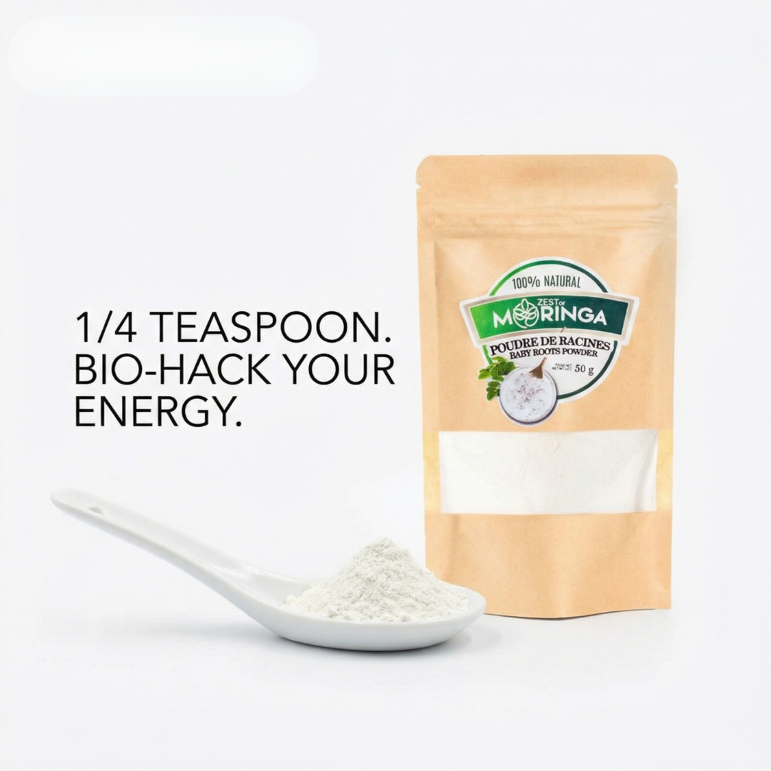 Organic Moringa Root Powder – Natural Energy, Detox & Immune Support Superfood
