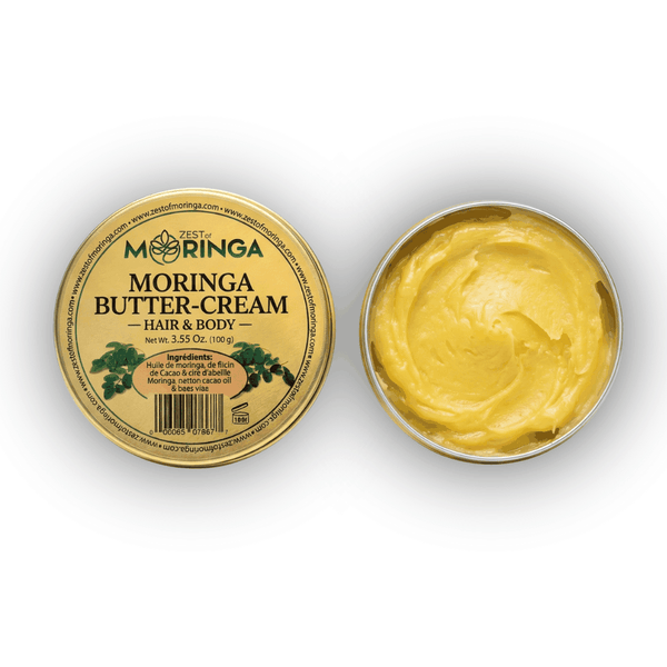Natural moringa butter cream hair and body 100g — Zest of Moringa Canada