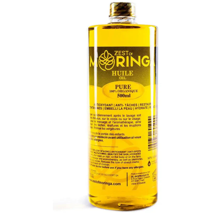 Moringa golden face oil 500ml variant — cold-pressed botanical skincare