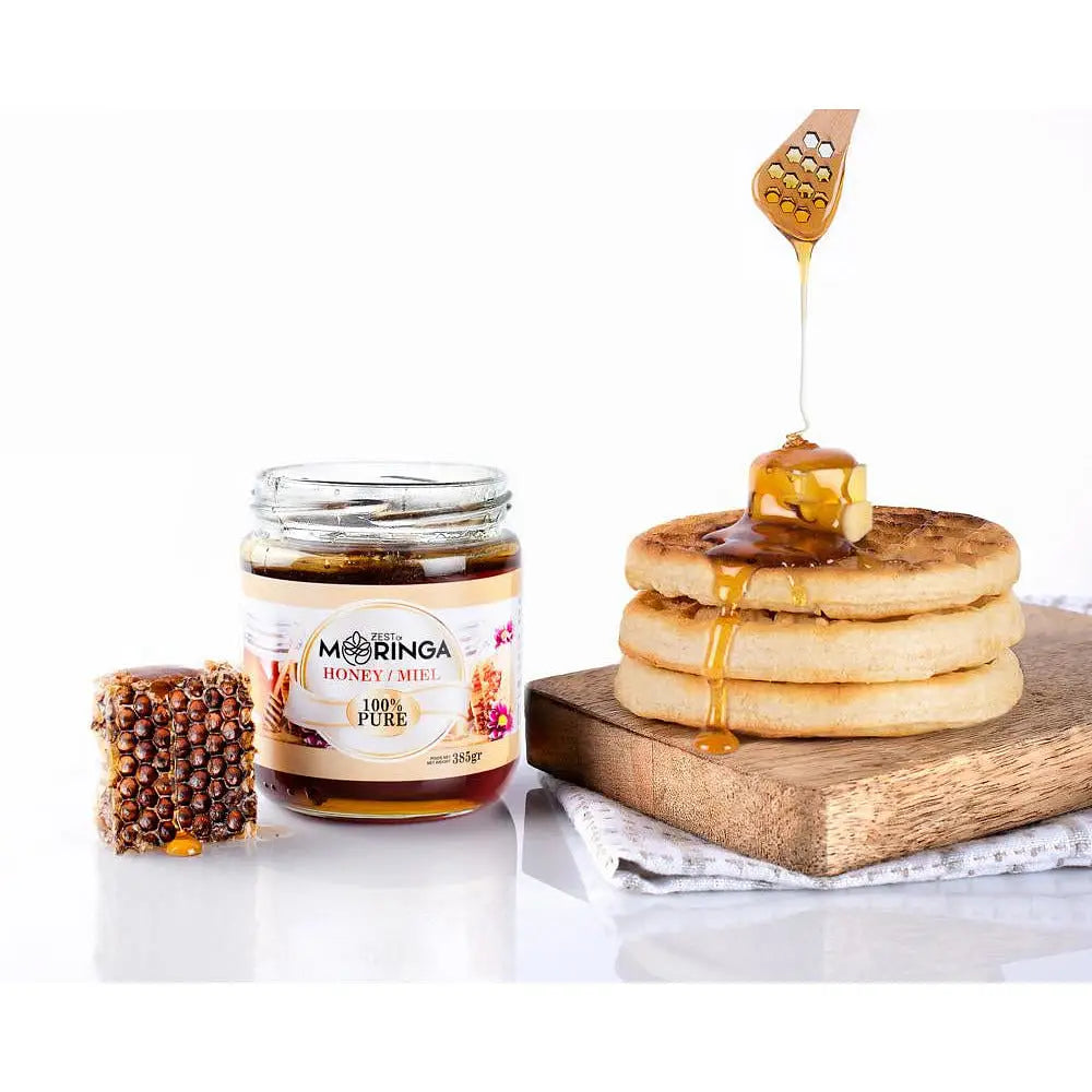Pure Raw Honey, Natural Royal Jelly, Unfiltered Honey from Moringa Flower Nectar - Zest Of Moringa