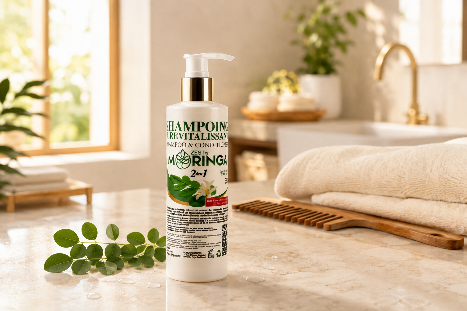 Moringa Shampoo & Conditioner: Simple Wash-Day Hair Routine