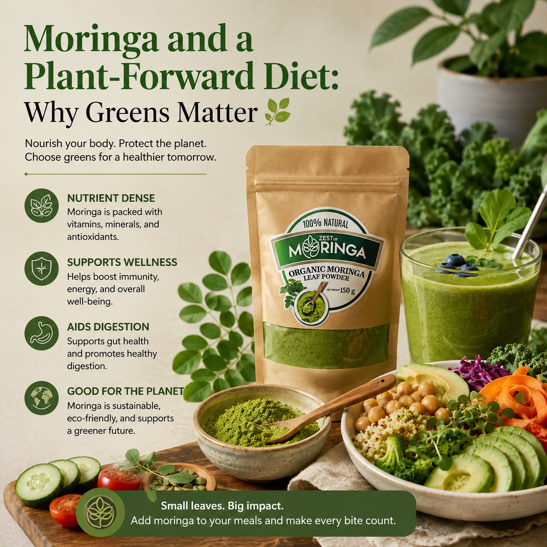 Moringa and a Plant-Forward Diet: Why Greens Matter