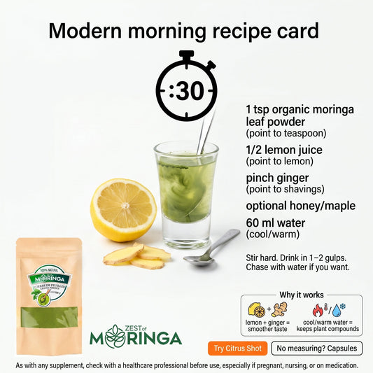 How to Make a Quick Moringa Leaf Powder Shot