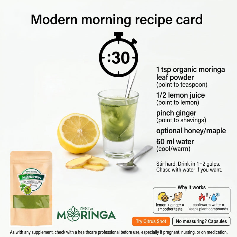 How to Make a Quick Moringa Leaf Powder Shot