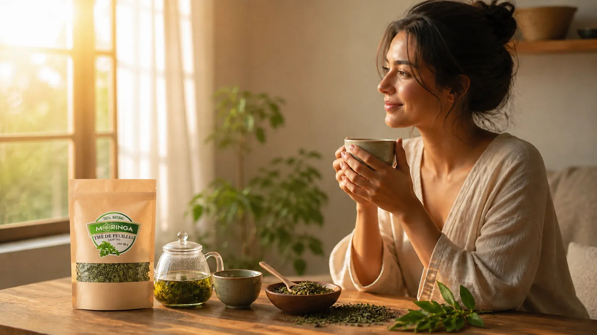 Rituels de thé au moringa : matins calmes et soirées tranquilles