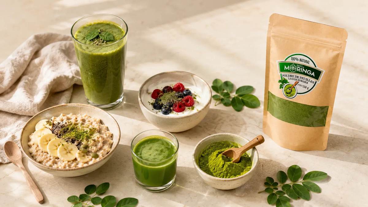 Polvo de hoja de moringa orgánico: beneficios, usos y cómo tomarlo