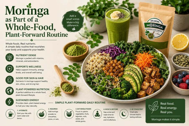 Moringa as Part of a Whole-Food, Plant-Forward Routine