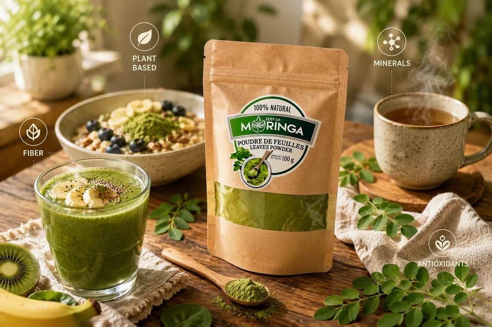 ¿Qué contiene la moringa?