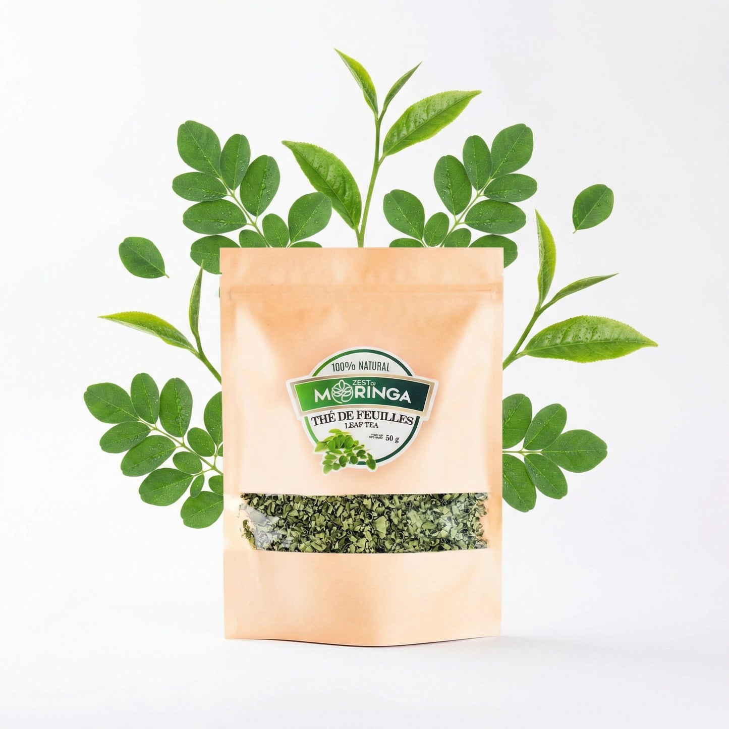 Natural Moringa Leaf Detox Tea (50g) - 100% Green Tea Cleanse