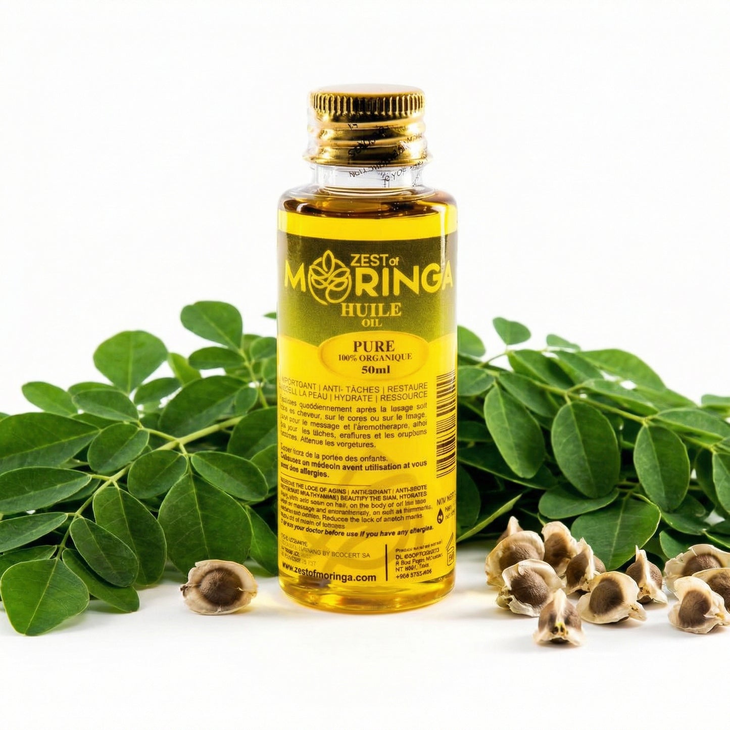 Organic Moringa Oil (50ml) - Skin, Hair & Acne Treatment