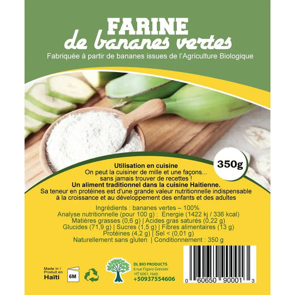Green Banana Flour - 100% Gluten Free -350G - Zest Of Moringa