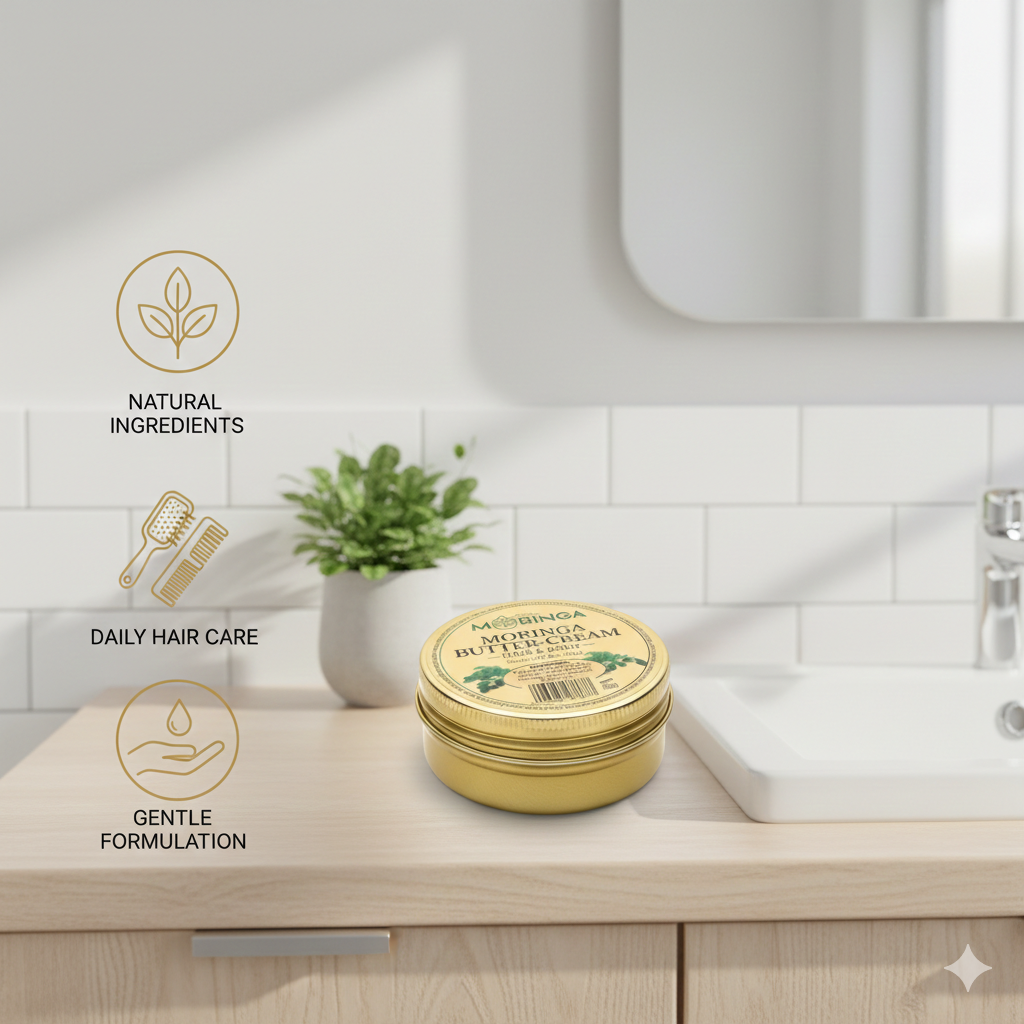 Natural moringa butter cream hair and body 100g — Zest of Moringa Canada