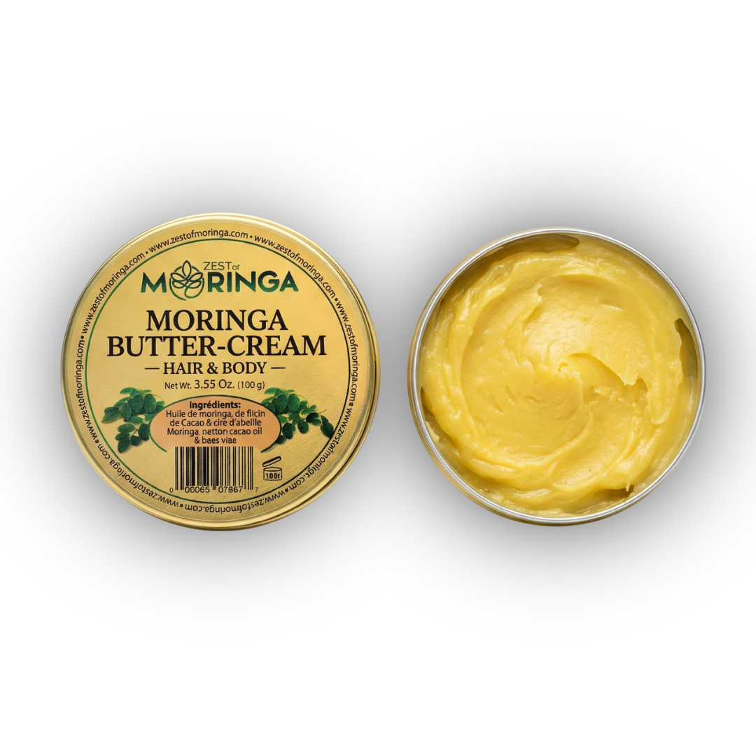 Natural moringa butter cream hair and body 100g — Zest of Moringa Canada