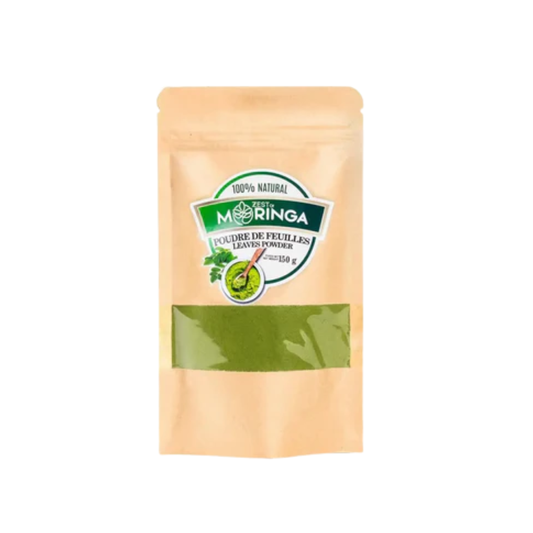 Organic moringa leaf powder 150g — pure plant-based superfood — Zest of Moringa Canada