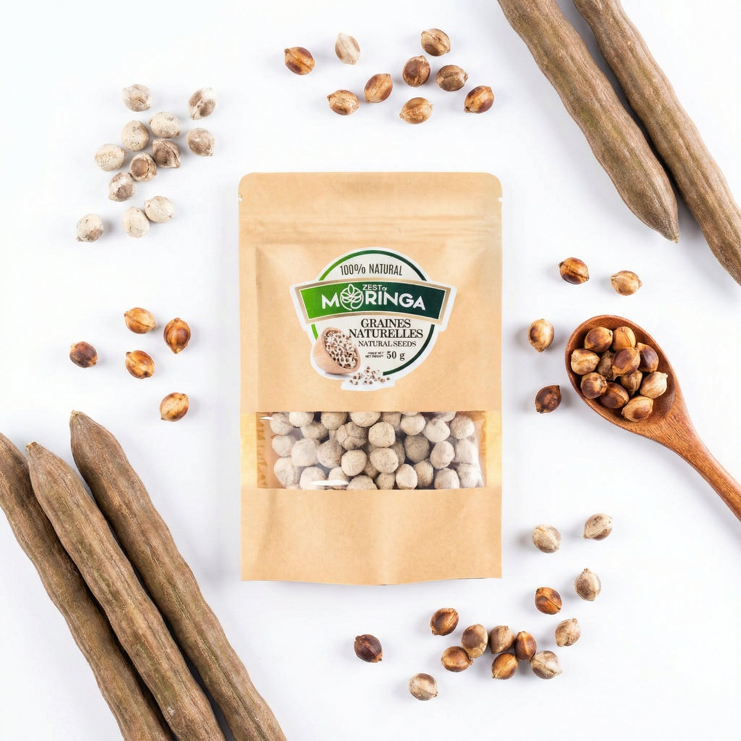Natural moringa oleifera seeds 50g healthy snack Canada