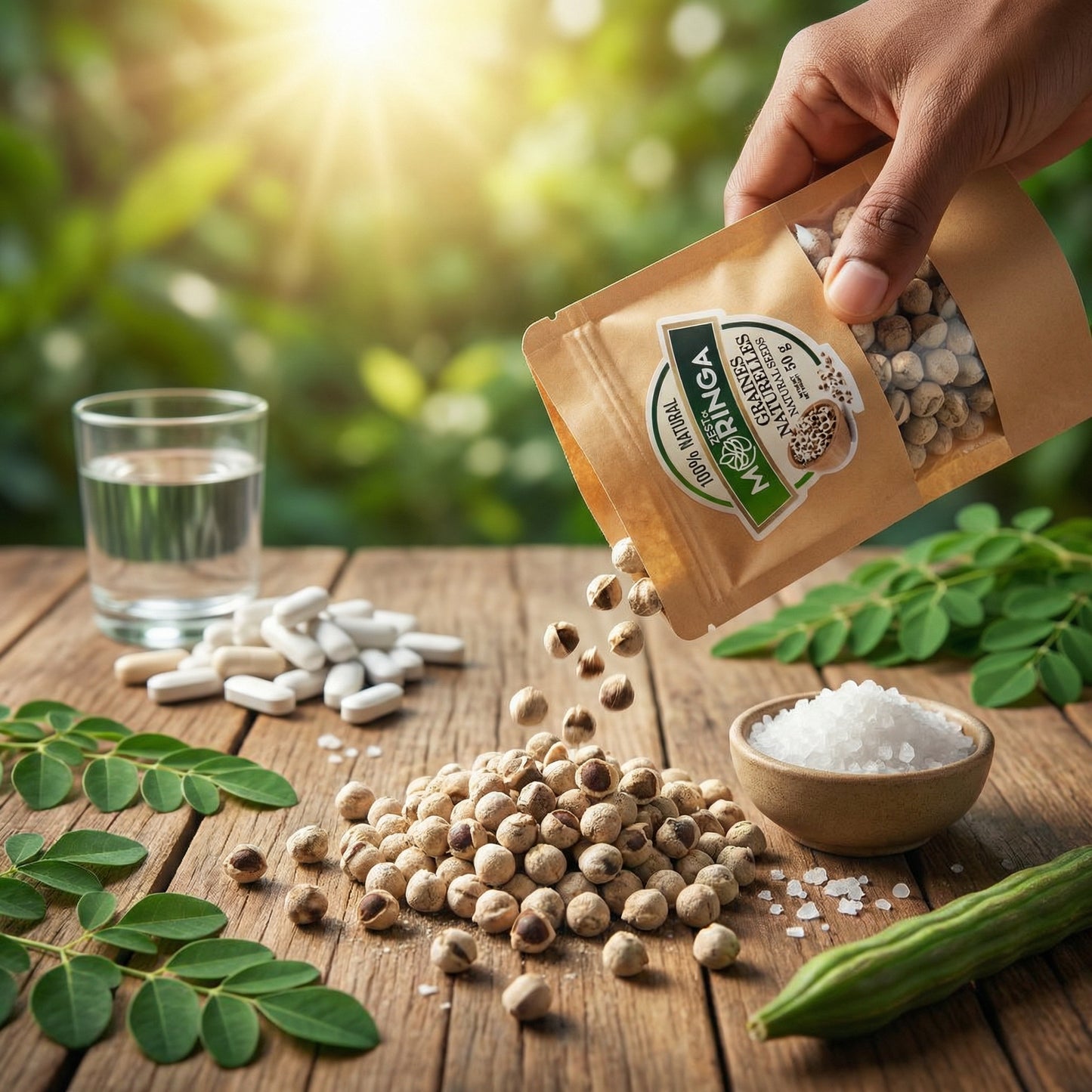 Natural moringa oleifera seeds 50g healthy snack Canada