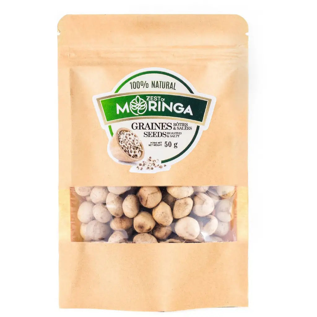 Roasted moringa seeds — natural superfood snack
