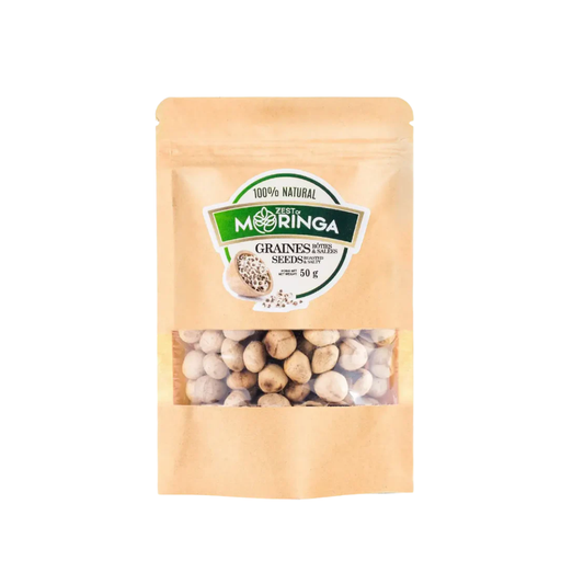 Roasted and salted moringa oleifera seeds 50g — plant-based superfood snack — Zest of Moringa Canada
