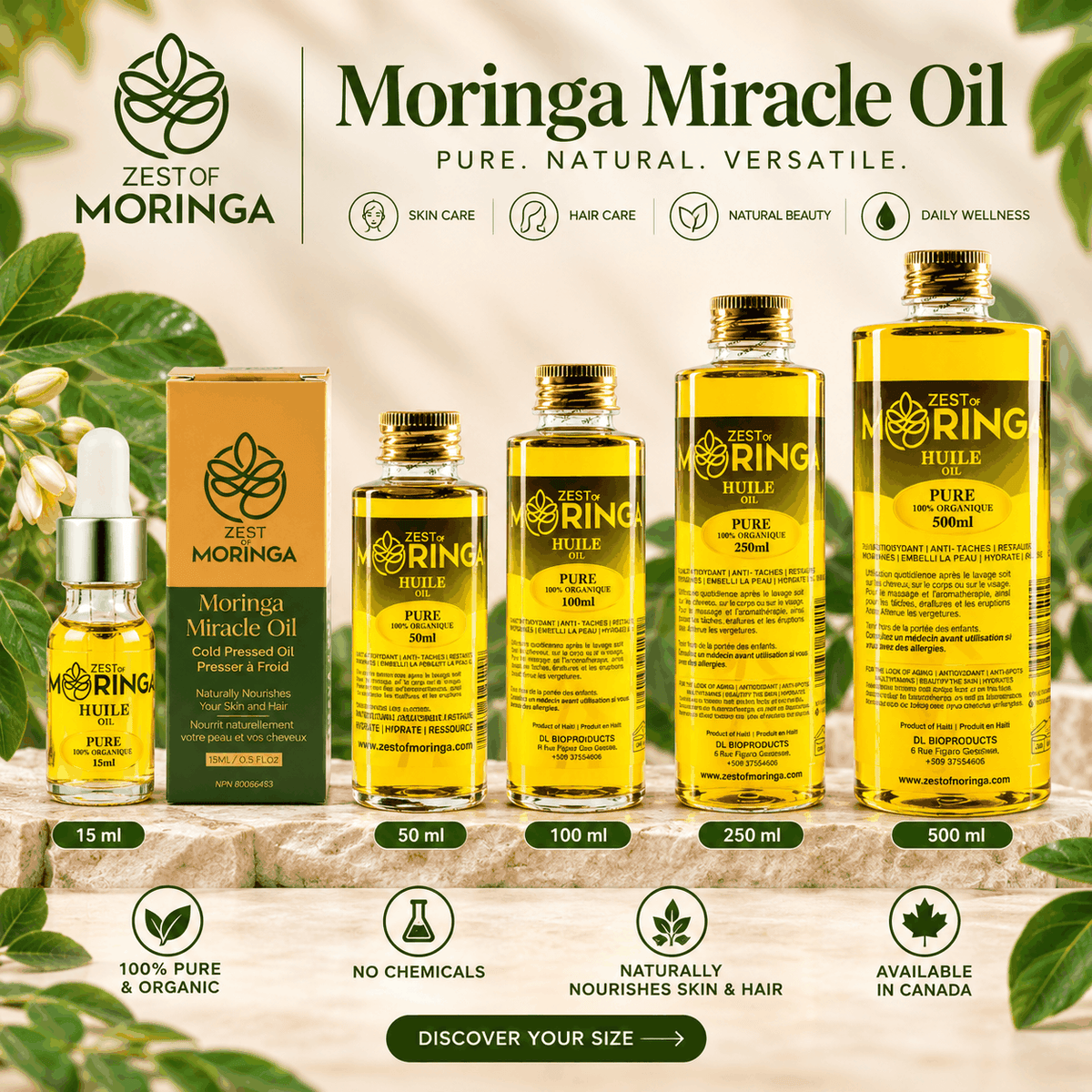 Moringa Oil for Face – Golden Cold-Pressed Serum