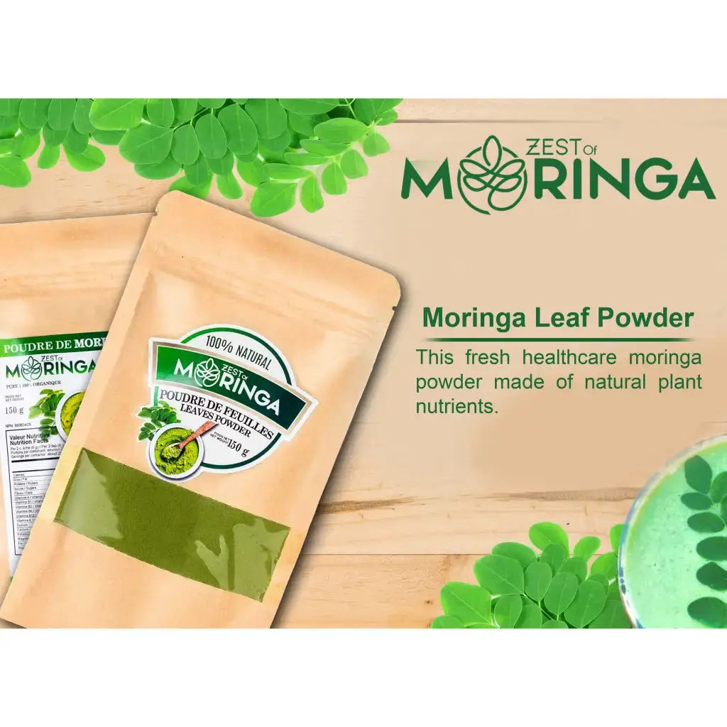 100% Natural Moringa Leaf Powder - Superfood Powder for Strengthen Immune System-150g - Zest Of Moringa