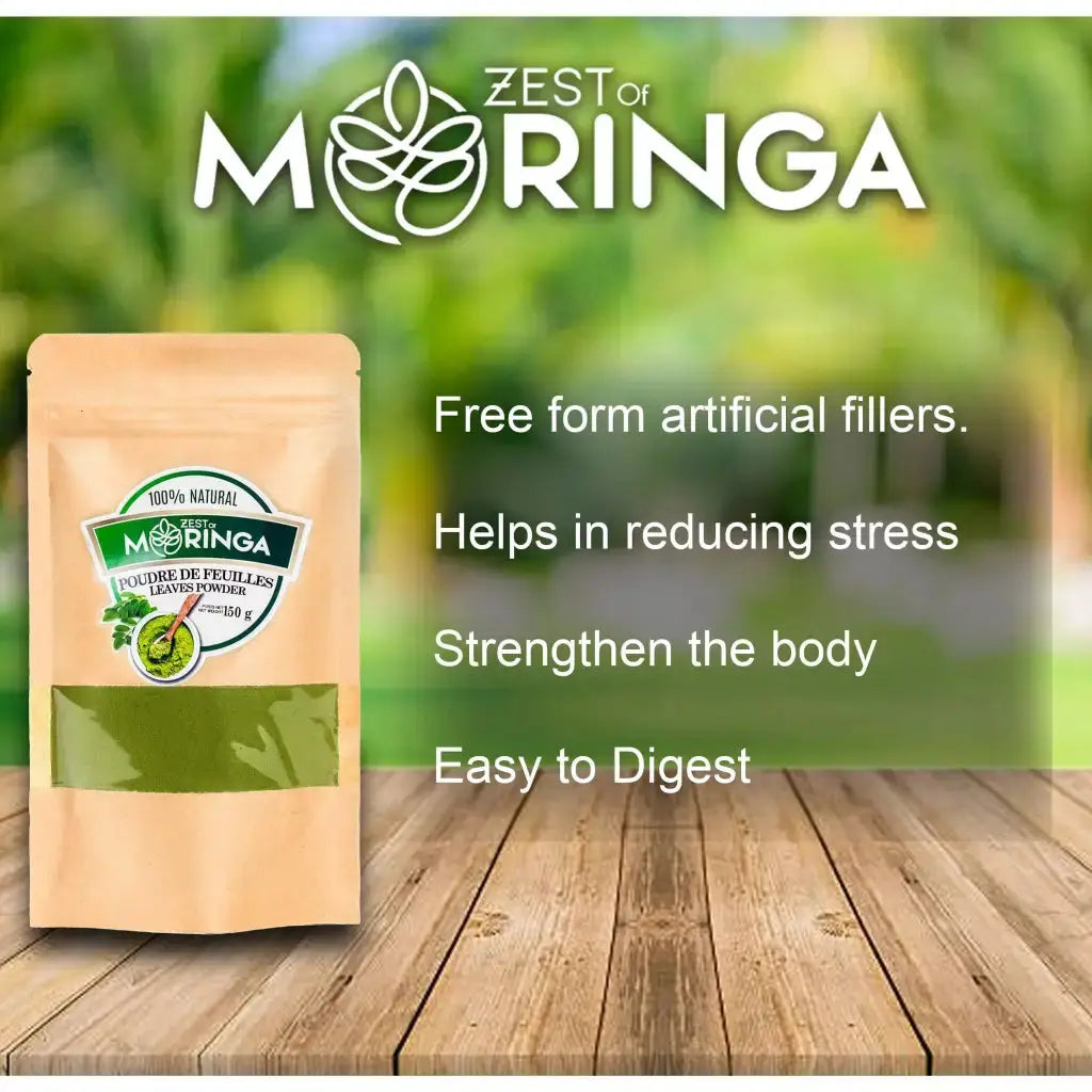 100% Natural Moringa Leaf Powder - Superfood Powder for Strengthen Immune System-150g - Zest Of Moringa