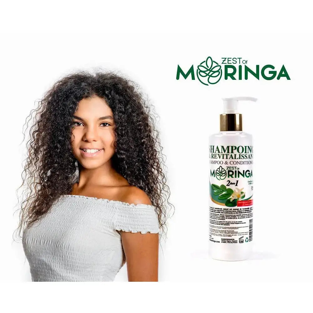 Handmade Moringa 2 in 1 Shampoo/Conditioner- Moringa Shampoo with Benefits of Moringa Oil, Leaf, Flowers Extract Suitable for All Type of Hair - Zest Of Moringa