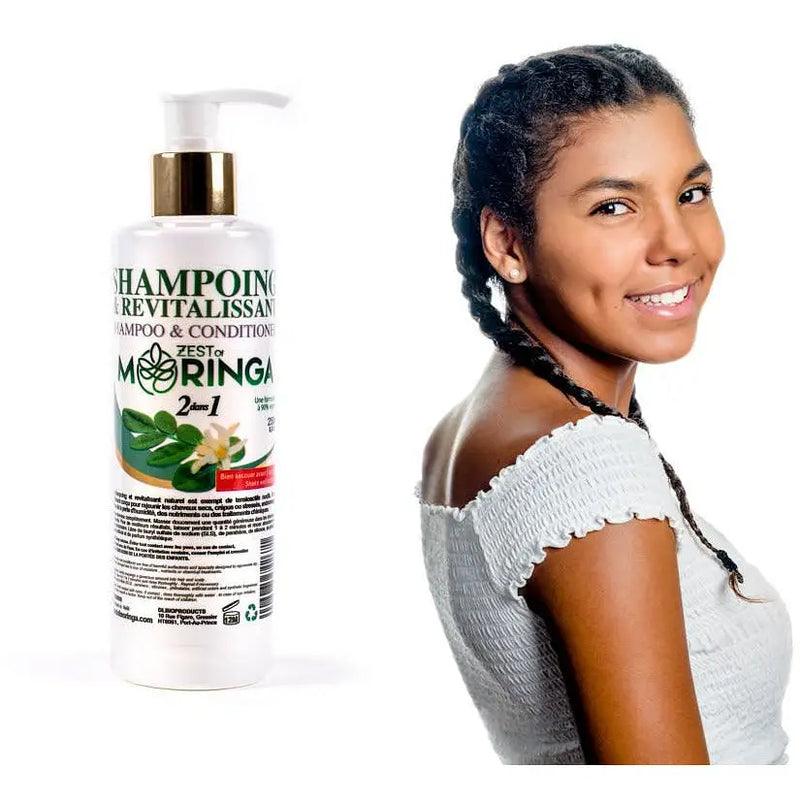 Handmade Moringa 2 in 1 Shampoo/Conditioner- Moringa Shampoo with Benefits of Moringa Oil, Leaf, Flowers Extract Suitable for All Type of Hair - Zest Of Moringa