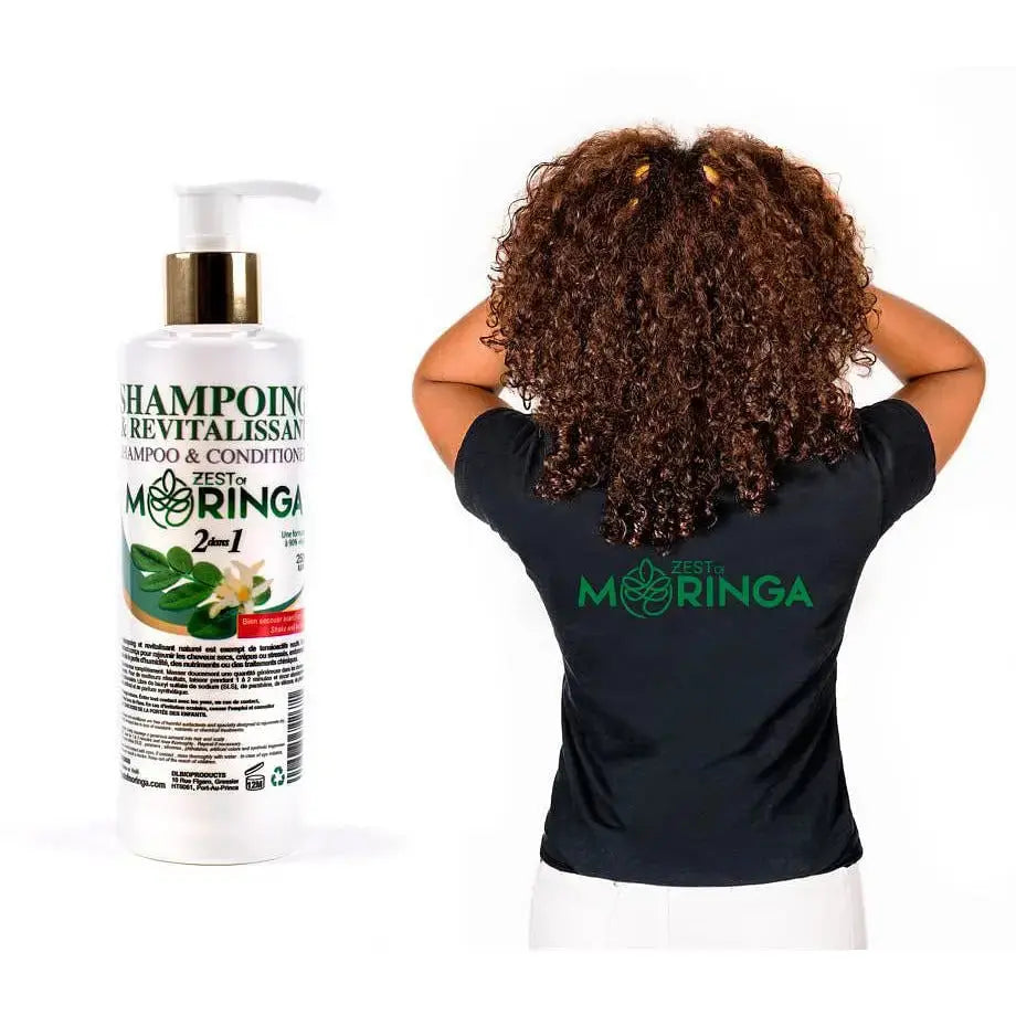 Handmade Moringa 2 in 1 Shampoo/Conditioner- Moringa Shampoo with Benefits of Moringa Oil, Leaf, Flowers Extract Suitable for All Type of Hair - Zest Of Moringa