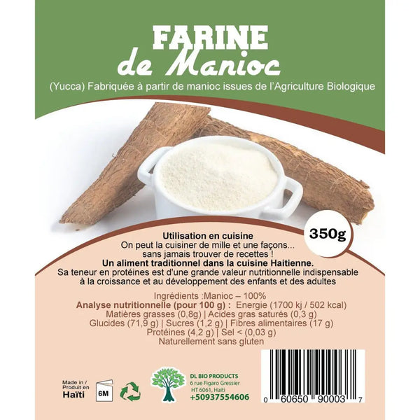 Organic Cassava Flour (Yucca) 100% Gluten Free 350G - Zest Of Moringa